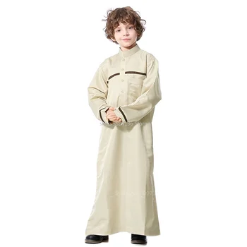 Na Blízkom Východe Pakistanu Deti Saudská Arábia Thobe Abaya Celý Rukáv Chlapec Moslimské Oblečenie Islamské Oblečenie Mužov Party Fashion Jubba 110-160