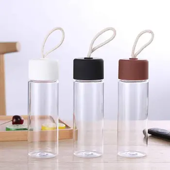 Plastových Fliaš Vody Pitnej Vody, Ovocie, Citrónová Šťava nepriepustných Fľaše Prenosné Plastové Transparentné Kolo Drinkware