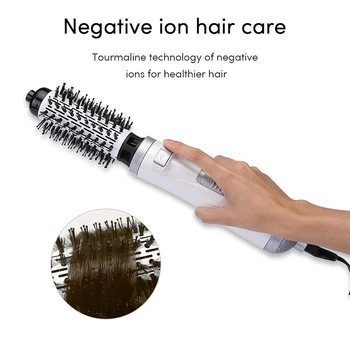 Teplovzdušné Kefy na Vlasy Hrebeňom Volumizer Hair Straightener Curler 2 v 1 Odnímateľný Hladké Frizz sušič vlasov Kefa Teplej A Studenej