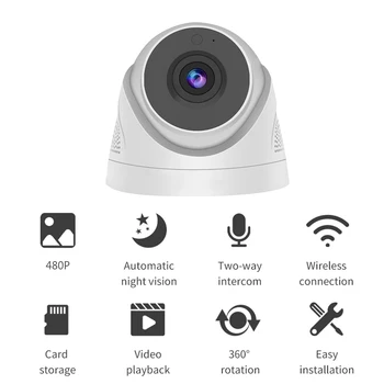 WiFi Bezdrôtové Diaľkové Monitorovanie Auto Tracking Nočné Videnie Bezpečnostné Kamery