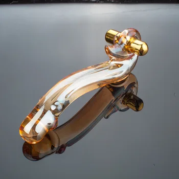 elegantné krivky zlaté sklenené dildo vibrátor falošné penis análny zadok plug sexy hračky krásy upozorňuje sklo, umelé penisy sexuálnu hračku produkty