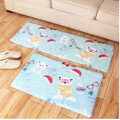 cartoon medveď vytlačené zamatový mat koberec non slip rohožky koberec domácnosti kúpeľňa mat nohy pad