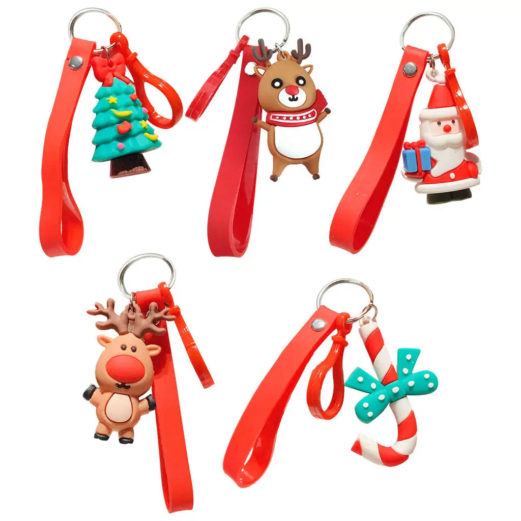 Roztomilé Vianoce Keychains Dámske Kabelky Taška Prívesky kľúčenky Krúžok na Doplnky pre Deti