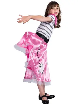 Detské Fáze Kostým Dievčatá Ružové Pudel Cosplay Šaty Uniformy Halloween Kostýmy