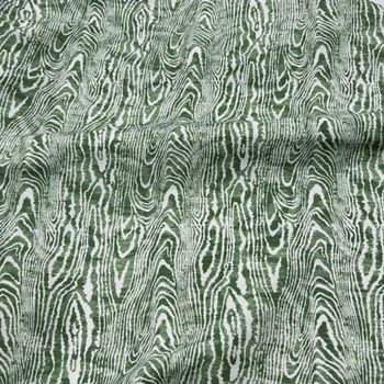 Chemické Vlákna, Ľan Tkaniny, na Jar a na Jeseň Biela Textúra Tmavé Vzor Priadze-Farbené Spodnej Tráva Zelená Hora Vzor Vytlačené