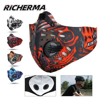 Prachotesný Biker Masku Na Tvár S Uhlím Pre Filter Motocykel Kukla Opakovane Športové Cyklistické Úst Maska Ženy Muži