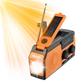 Solárne Ručne Kľukou Rádio Prijímač, Mini Prenosné AM/FM/WB Počasie Rádio S USB Baterka Núdzové Napájanie/Banka Vonkajšie