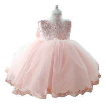 Dieťa dievča oblečenie Bowknot šaty Narodeniny, svadba dievča kvetinový princess Party Šaty Letné tutu dievča šaty deti oblečenie